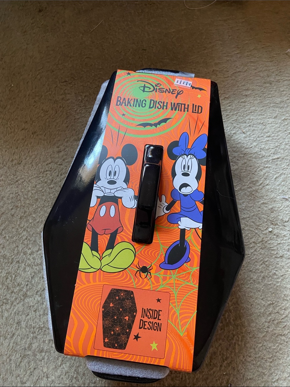 Disney coffin shaped baking dish